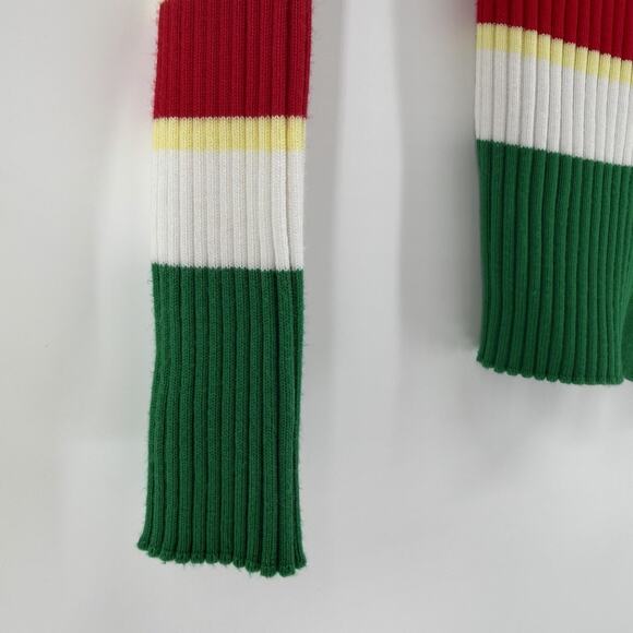 Anthropologie Eugenia Cardigan Retro Striped Ribbed Knit Sweater Size 4 Petite - Picture 5 of 8